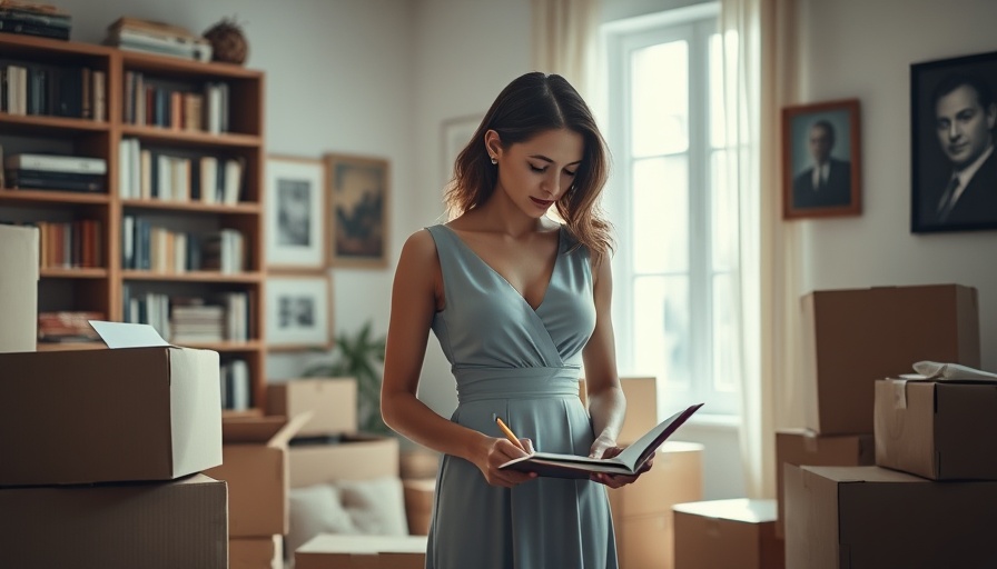 Woman contemplating amid moving boxes, season 4 speculation.