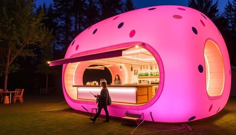 Pearce+ creates doughnut-shaped inflatable pop-up restaurant in Canada