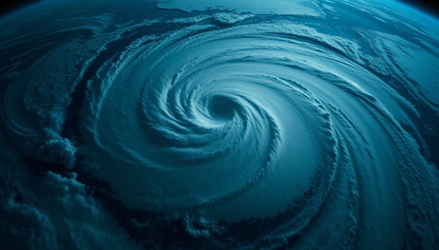 Aerial view of hurricane impact in 2025 Atlantic hurricane season forecast.