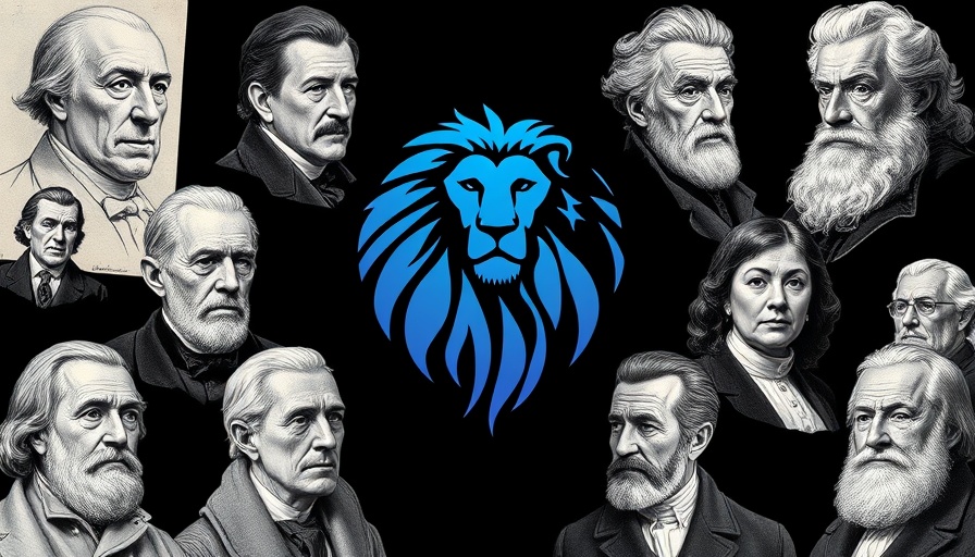 Motivational Christian Quotes collage with lion logo.