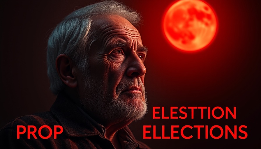 Blood Moon and Prophecy Insights: Man contemplating lunar backdrop.