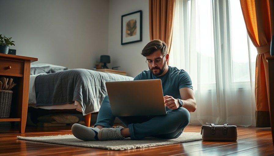 Young man experiencing stress while working on a laptop in a bedroom, capturing the theme of thankless work in Christianity.