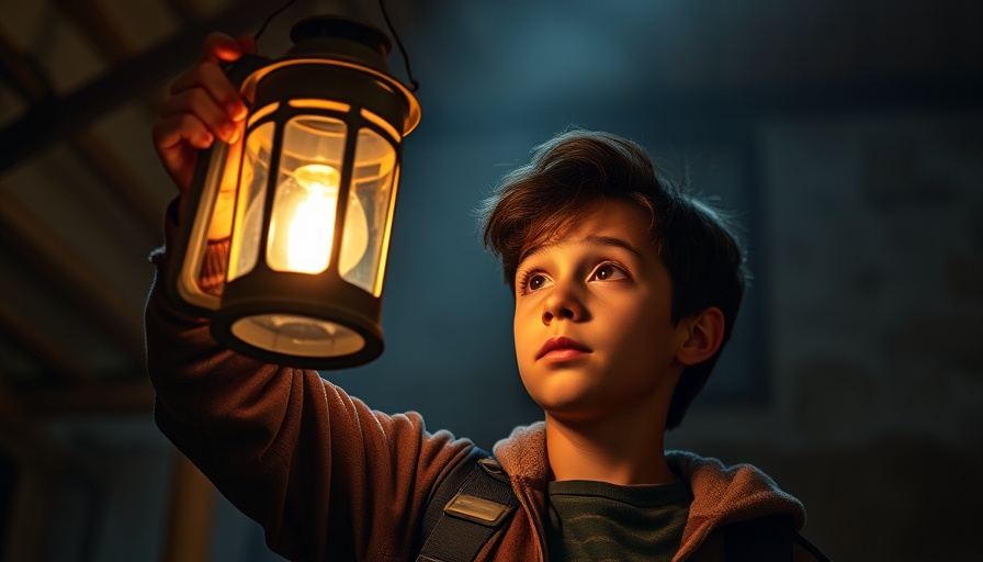 Young man holding a lantern symbolizes Holy Spirit empowerment.