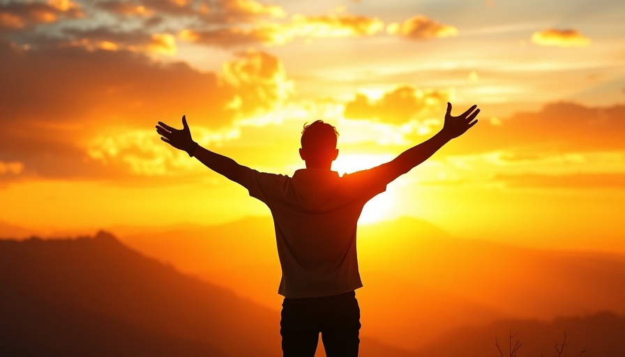 Silhouette person on mountain at sunrise, inspiring prophetic prayer declarations.