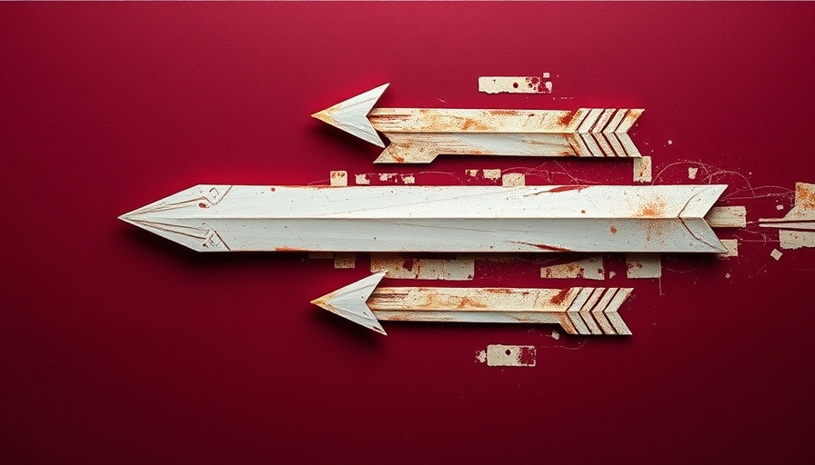 Abstract arrows representing victory over desires in Christianity.