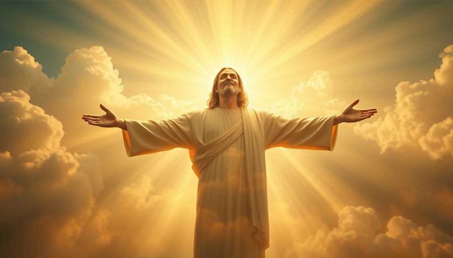 Radiant figure symbolizing the authority of Jesus in life decisions.