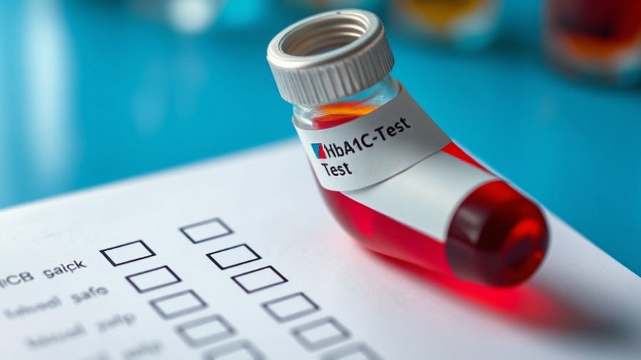 HbA1C-Test blood vial on a medical form