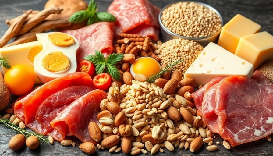 Assorted protein-rich foods display for 'How Much Protein Do You Really Need?'