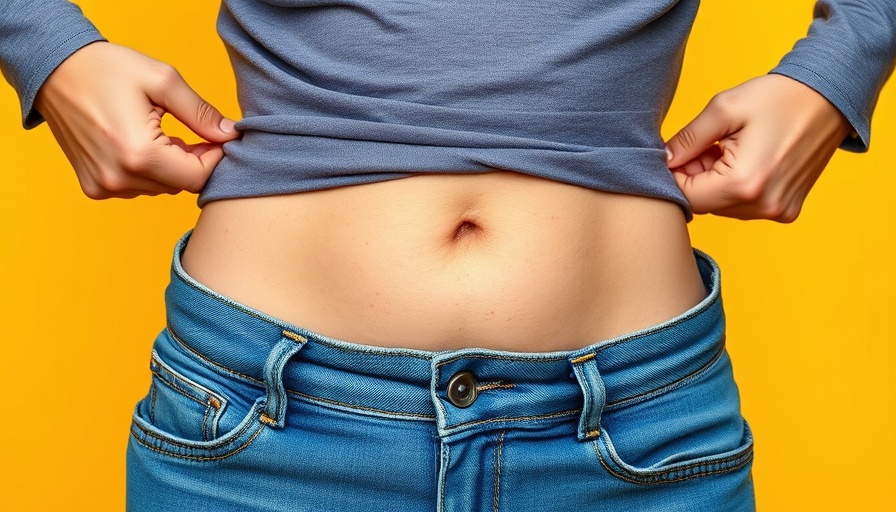 Fit midsection in loose jeans, representing McDonald’s items for belly fat loss.
