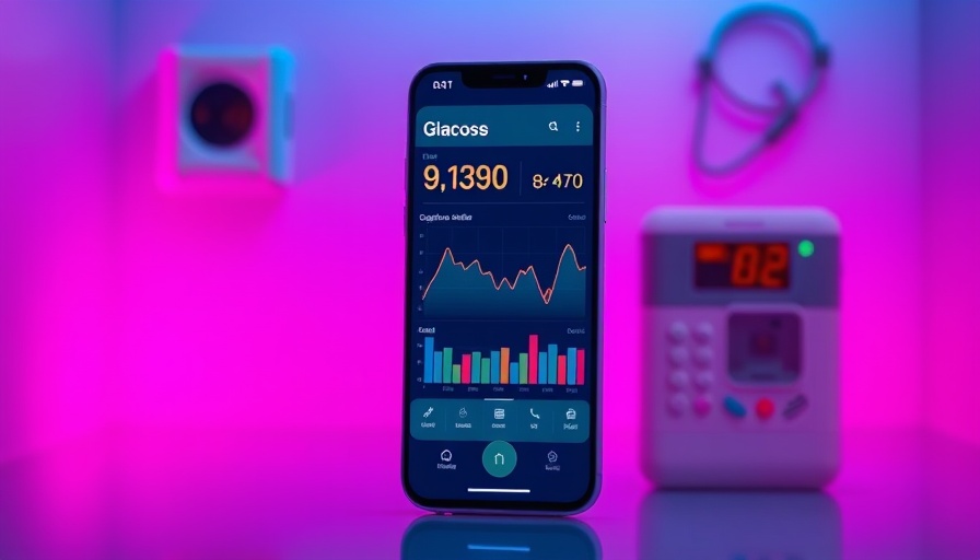 Digital glucose monitoring app interface for Diabetes Management Innovations.