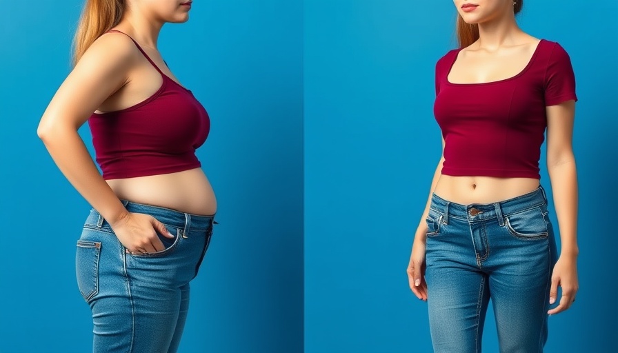 Snacking for belly fat loss: before and after weight reduction.