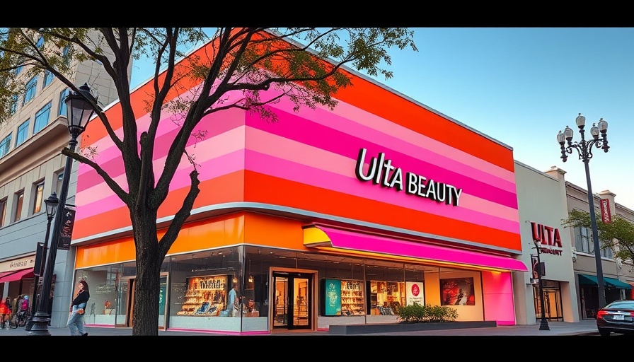 Modern Ulta Beauty storefront with colorful facade, Ulta Beauty's New Marketplace