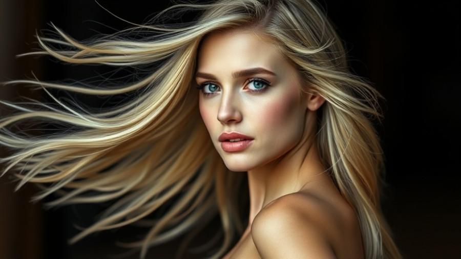 Elegant blonde hair flowing, showcasing how to maintain blonde hair.