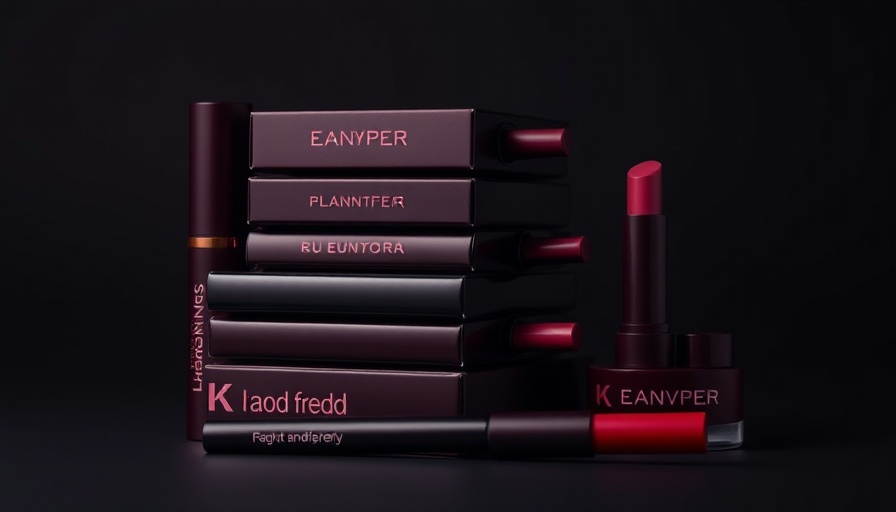 Elegant burgundy beauty packaging, Subtl lipstick boxes.