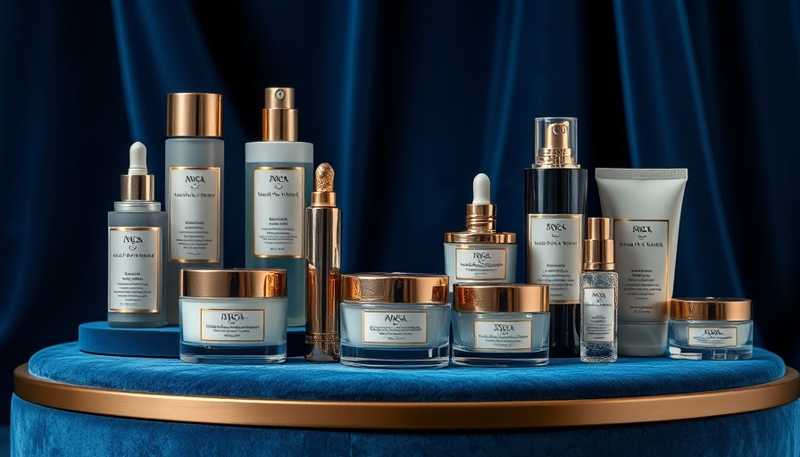 Luxury display of South Asian Skincare Brand Love, Indus