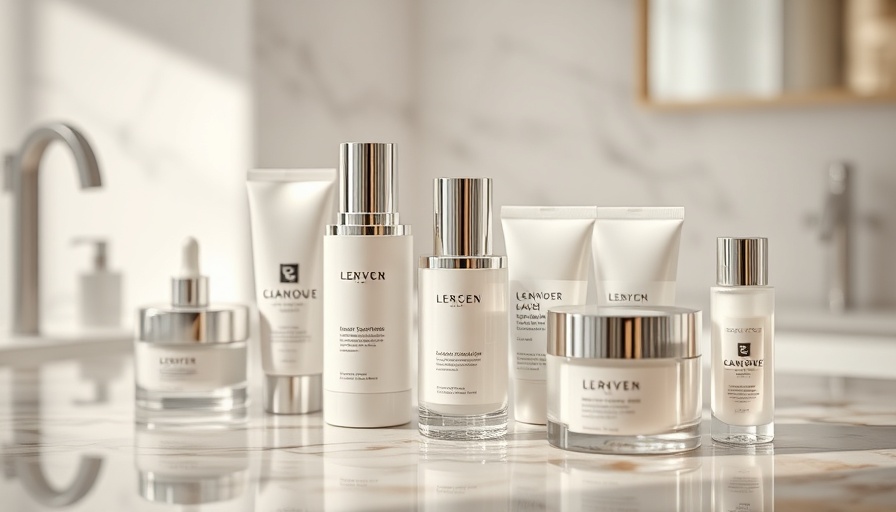 Elegant Exponent skincare display, bestseller at Credo.