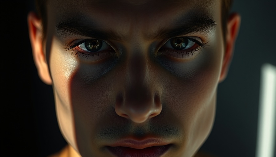Close-up portrait highlighting smooth skin in dramatic lighting for laser treatments for skin.