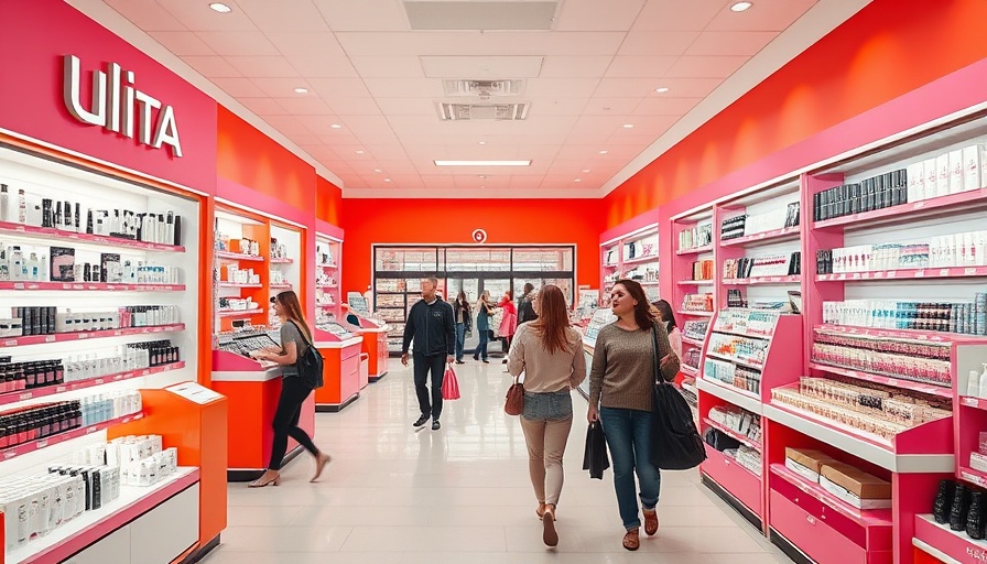Ulta Beauty shop-in-shop at Target showcasing cosmetics.