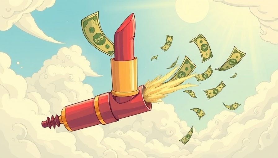 Whimsical cannon lipstick launching money in the sky, Indie Beauty Marketing Costs