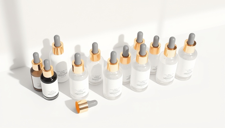 Bootstrapped Skincare Brand Success: Elegant skincare bottles with gold accents.