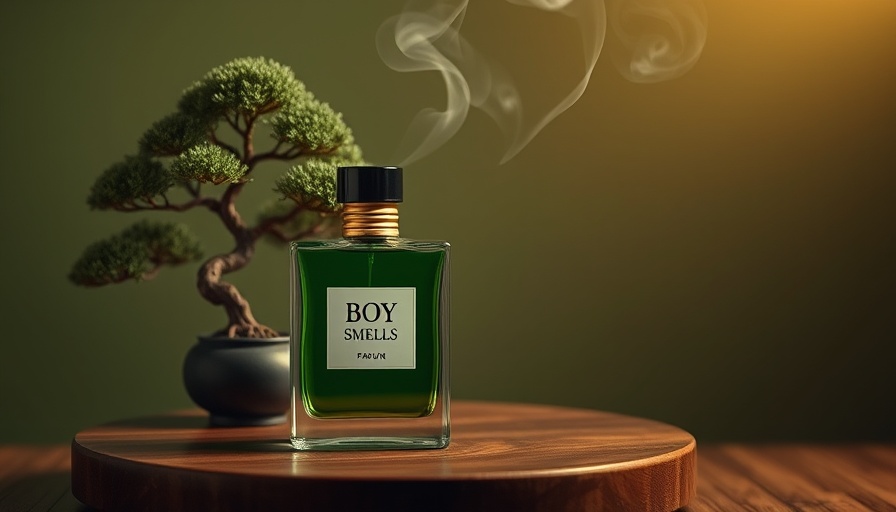Boy Smells rebrand with elegant perfume bottle and bonsai.