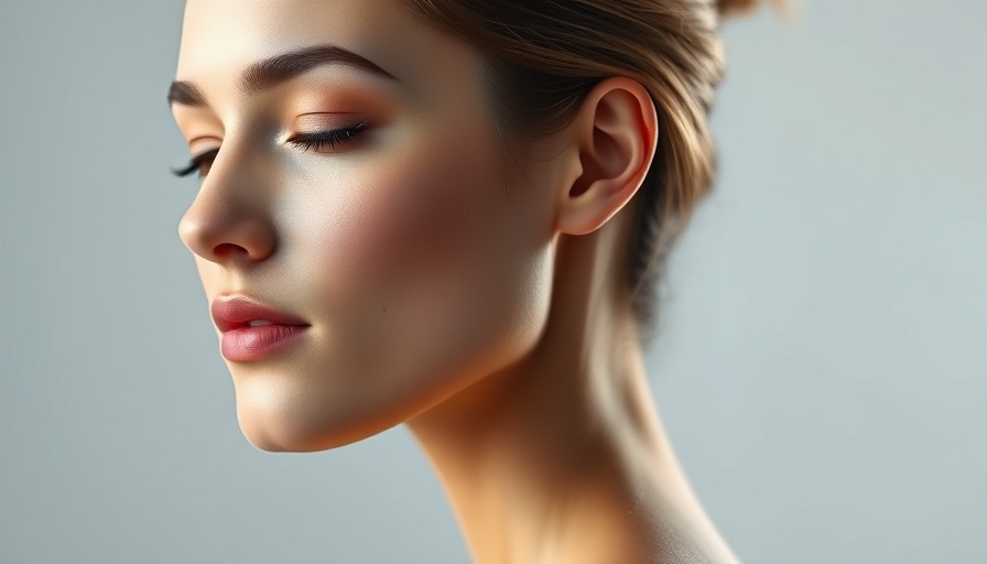 Graceful woman's portrait showcasing smooth skin, body botox concept.