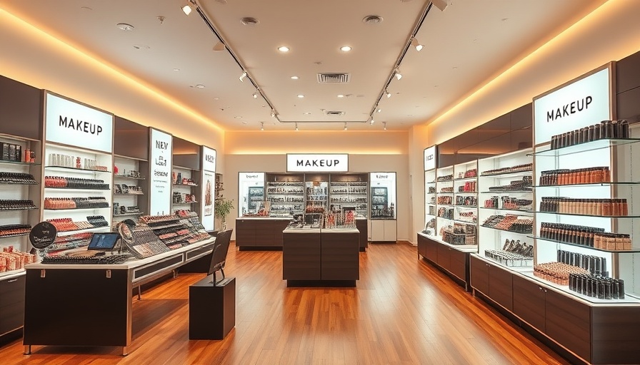 Space NK store interior displaying beauty products and lightboxes.