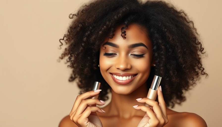 Smiling woman featuring clean beauty product from Amazon.