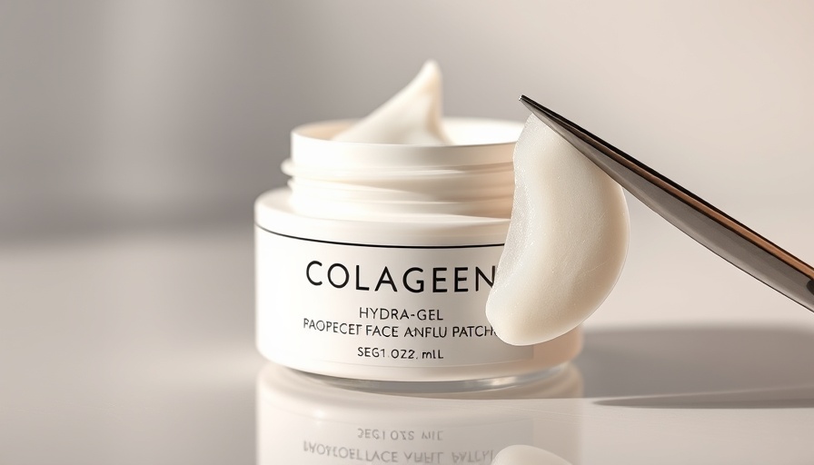 Collagen hydra-gel forehead wrinkle patches with tweezers.