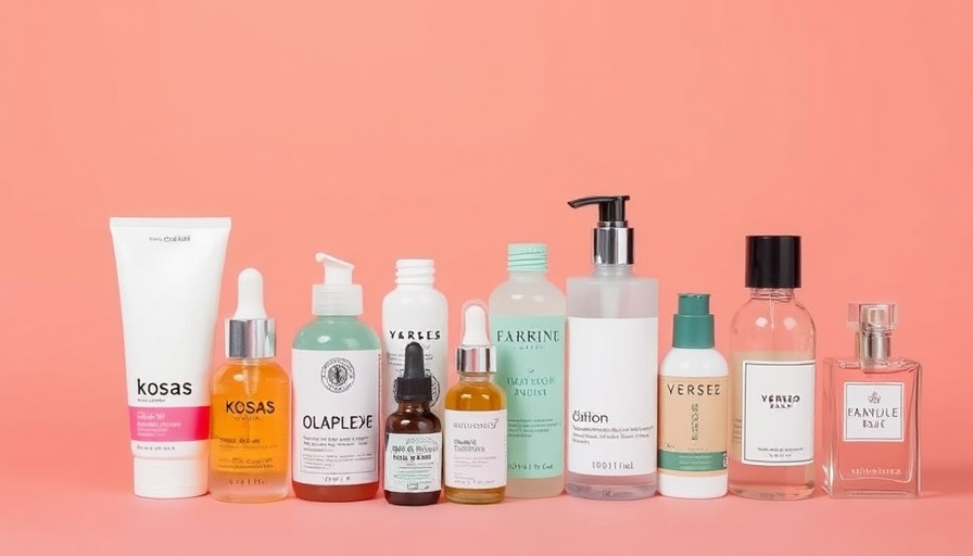 Beauty Acquisition Targets: Diverse beauty product collection displayed.