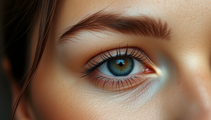 Close-up of an eye with natural makeup for Supergoop Protec(tint) review.