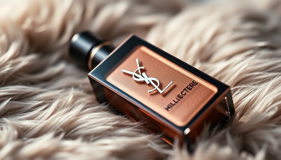 YSL highlighter on textured surface with natural-looking glow.
