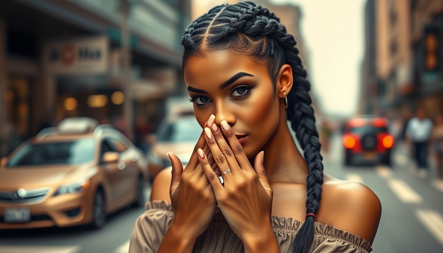 Fashionable woman with intricate nails embracing the Nuance Nails Trend.