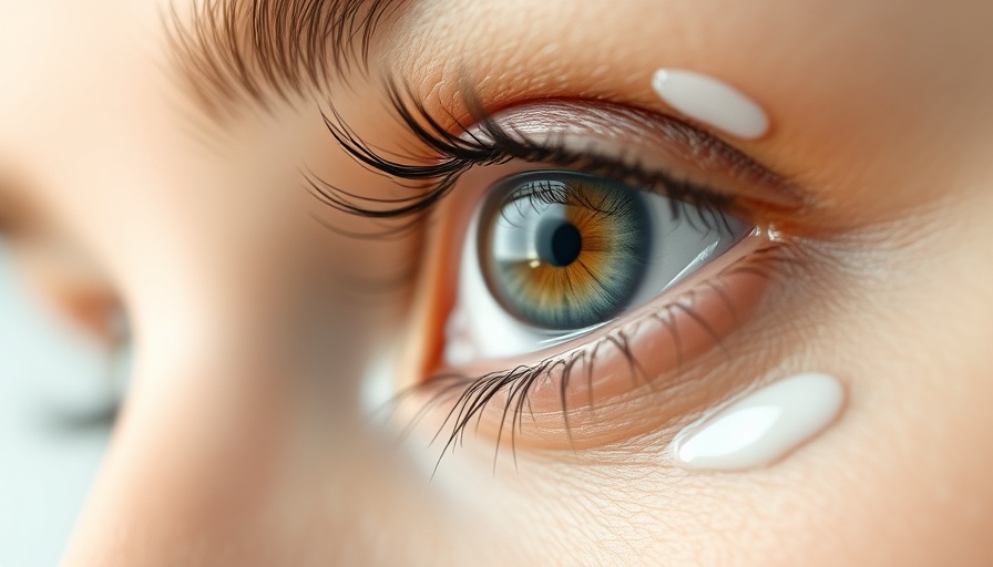 Close-up of eye applying best collagen eye creams, smooth skin.