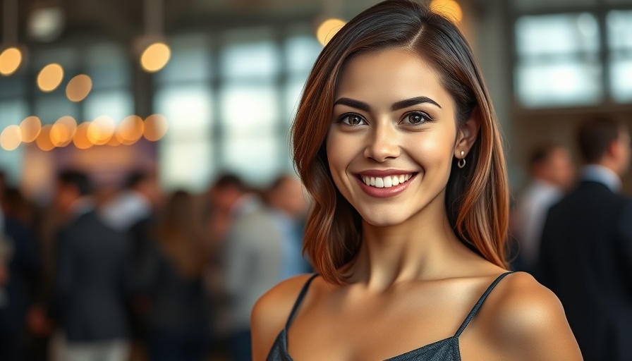 Woman with cowboy copper hair trend at event, sleek style.
