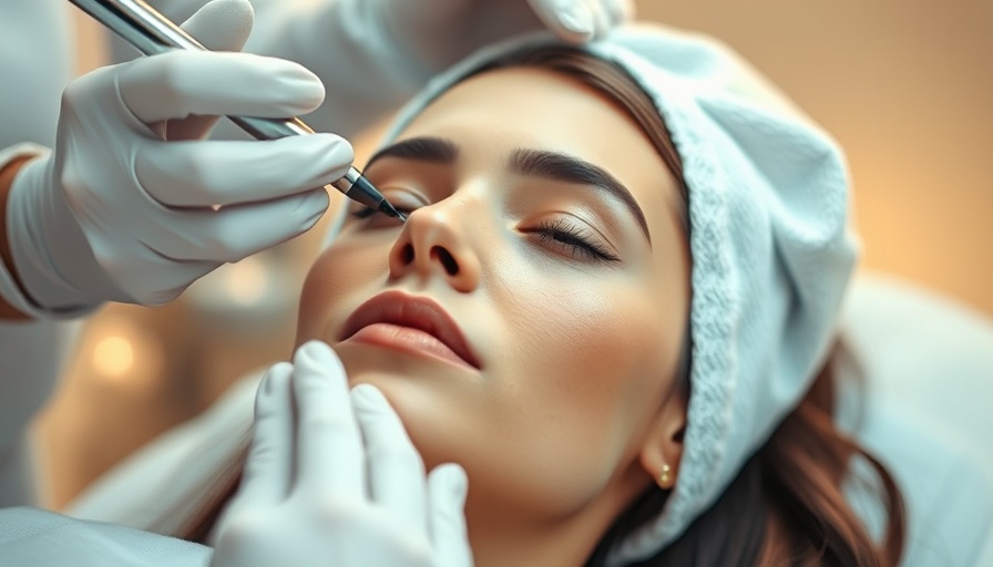 Young woman undergoing Skinvive no-filler filler treatment.