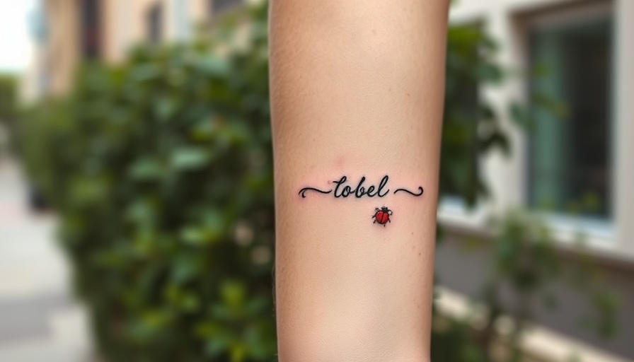 Memorial tattoos to honor loved ones with delicate ladybug design.