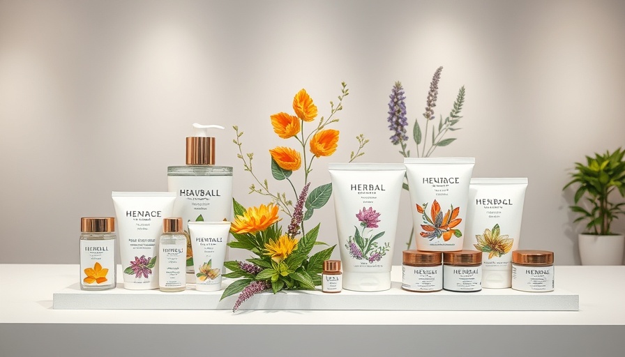 Modern wellness product packaging in retail display