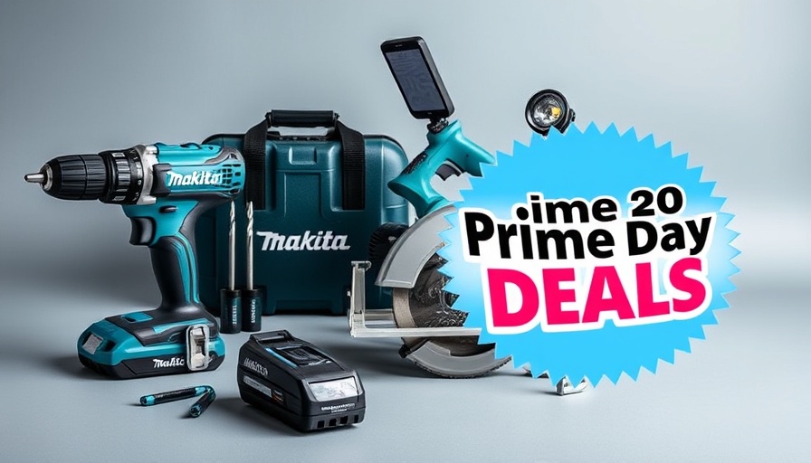Makita tools under $20 featured in a Prime Day Deals graphic.
