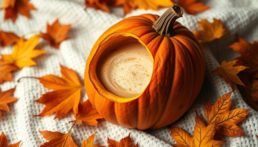 Pumpkin spice latte health guide with pumpkin serving.