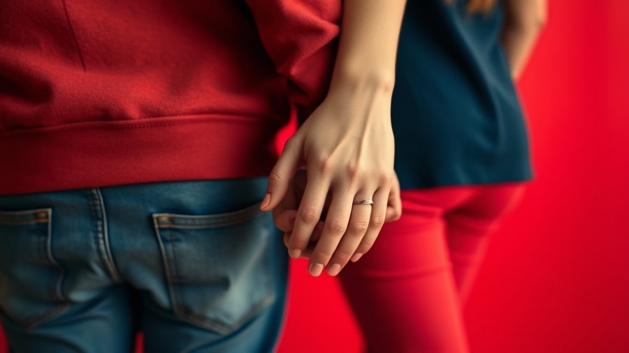 Close-up of couple holding hands, intimacy concept.