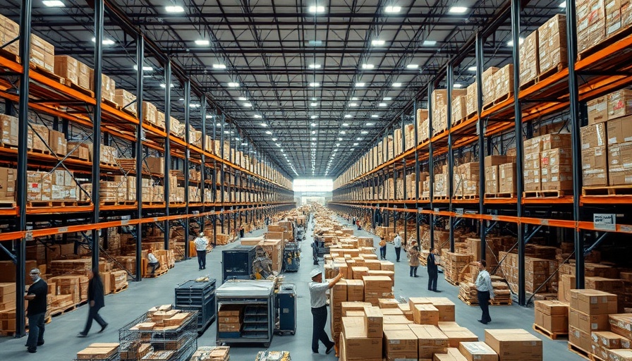 Amazon warehouse interior highlighting logistics and operations.
