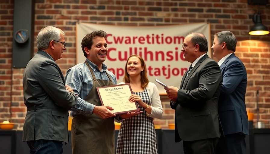 Recipient awarded Culinary Competition Scholarship Pennsylvania on stage