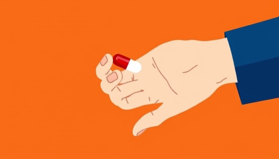 Illustration of a hand holding a pill, representing coming off antidepressants.
