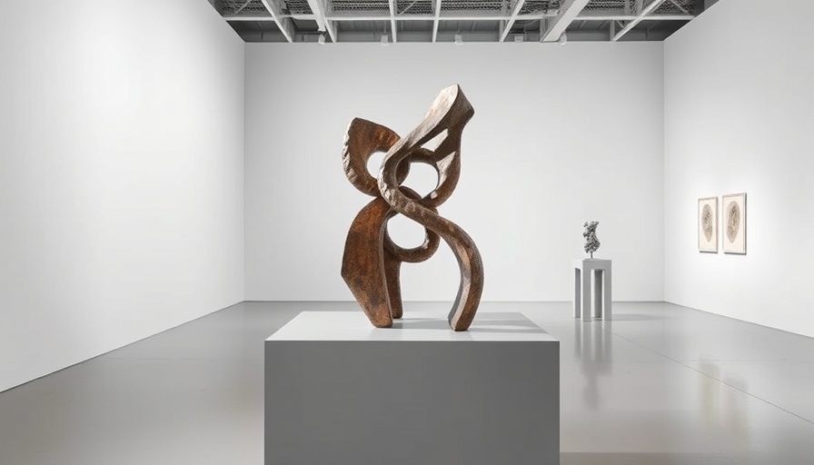 Abstract art sculpture in gallery, IRS battle over art donation tax implications.