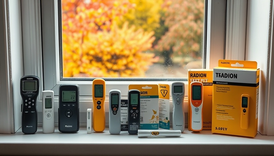Best radon test kits displayed on window sill with natural light.