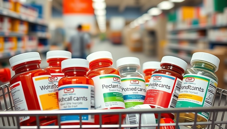 Assorted clean medicine options at Walmart.