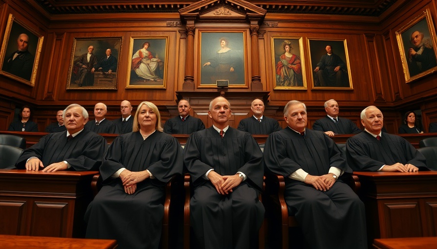 Pennsylvania Supreme Court justices in a formal courtroom setting.