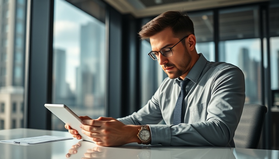 Investor using buy and hold investment strategy in office setting.
