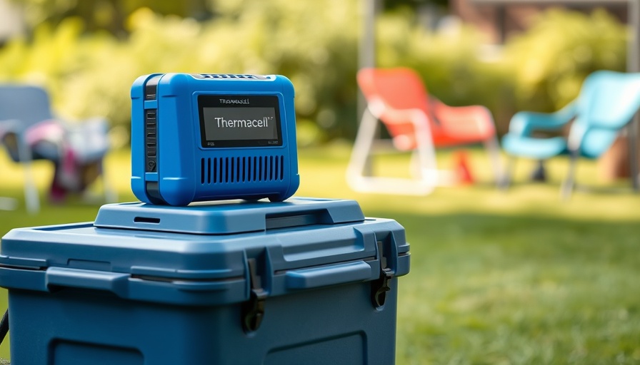 Thermacell device on cooler during patio sale.